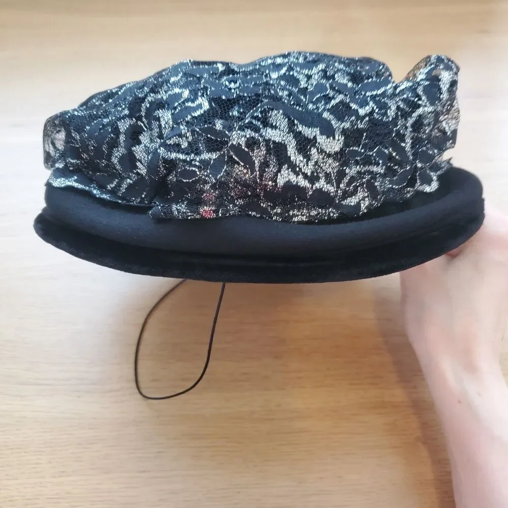 Vintage Austelle Black Wool Hat